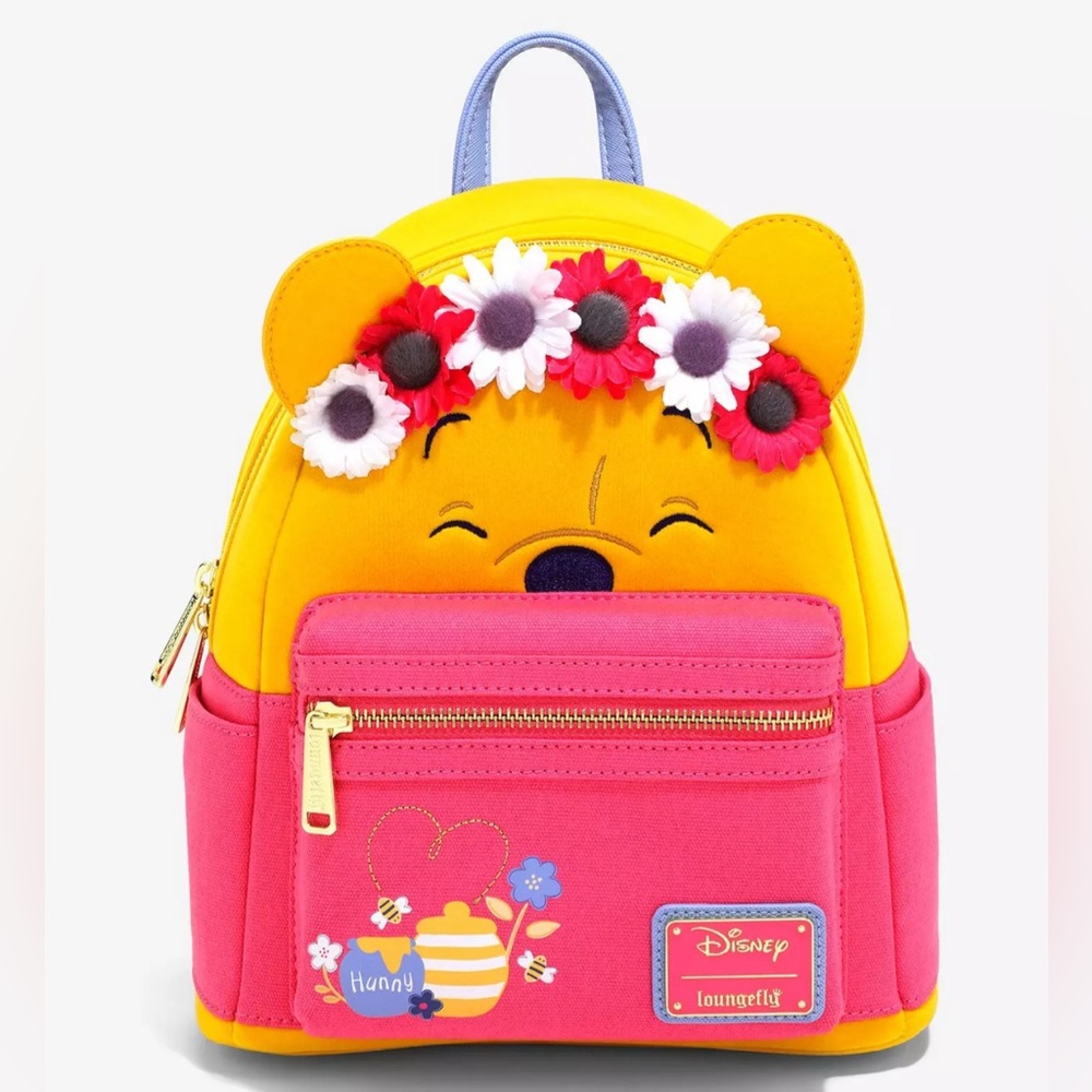 Disney Loungefly Flower Winnie The Pooh Mini Backpack